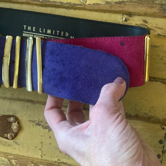 RETRO 90s VINTAGE LEATHER BELT THE LIMITED VINTAGE SUEDE LEATHER BELT M - Picture 6 of 10